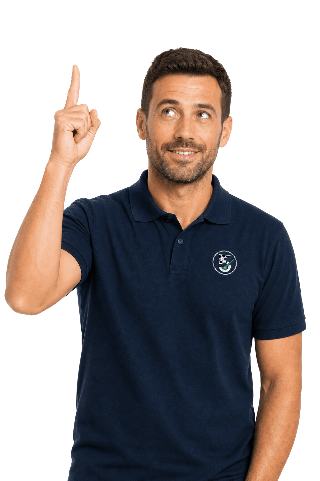 AfterFive commercial cleaner pointing up to request a Melbourne cleaning quote